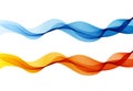 Abstract color wave design element. Curve flow motion illustration.