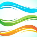 Abstract color wave design element. Smooth dynamic soft style on light background. Royalty Free Stock Photo