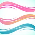 Abstract color wave design element. Smooth dynamic soft style on light background. Vector illustration Royalty Free Stock Photo