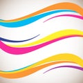 Abstract color wave design element. Smooth dynamic soft style on light background. Royalty Free Stock Photo