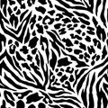 Abstract color zebra, tiger skin design. Animal skin texture seamless pattern. Royalty Free Stock Photo