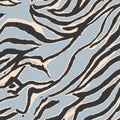 Abstract color zebra, tiger skin design. Animal skin texture seamless pattern. Royalty Free Stock Photo