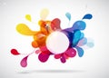 Abstract colored background with circle. Royalty Free Stock Photo