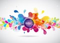 Abstract colored background with circles. Royalty Free Stock Photo