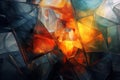 Abstract colored background, cubes and squares