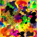 Abstract colored background of graffiti beautiful polygons Royalty Free Stock Photo