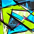 Abstract colored background of graffiti beautiful polygons Royalty Free Stock Photo