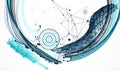 Abstract colored background with many intersecting lines. Hand drawn vector