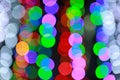 Abstract colored bokeh light on black background Royalty Free Stock Photo