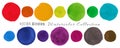 Abstract Colored Circl. Grunge Spots Elements. Graphic Shapes Drawing. Vector Colored Circl. Art Dots Design. Royalty Free Stock Photo