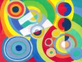 Abstract colored circles and rings