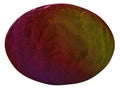 Abstract colored ellipsoid with water wawes surface