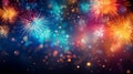 Abstract colored firework background with free space for text Royalty Free Stock Photo
