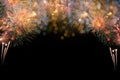 Abstract colored firework background with free space for text. Royalty Free Stock Photo