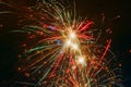 Colored fireworks festive background Royalty Free Stock Photo