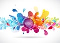 Abstract colored flower background with circles Royalty Free Stock Photo