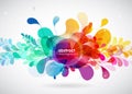 Abstract colored flower background with circles. Royalty Free Stock Photo