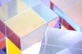 Abstract colored glass cubes close-up Royalty Free Stock Photo