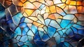 Abstract Colored Glass Mosaic. Generative ai Royalty Free Stock Photo