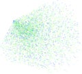 Abstract colored motion, particle or random shape pattern. Backdrop, dust, drawing & style. Royalty Free Stock Photo
