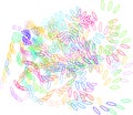 Abstract colored motion, particle or random shape pattern. Canvas, web, wallpaper & details. Royalty Free Stock Photo
