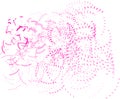 Abstract colored motion, particle or random shape pattern. Messy, design, details & effect. Royalty Free Stock Photo