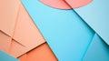 Abstract colored paper texture background. Minimal composition with geometric shapes and lines Royalty Free Stock Photo