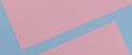 Abstract colored paper texture background. Minimal geometric shapes and lines in pastel blue, light pink colours