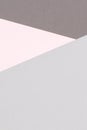 Abstract colored paper texture background. Minimal geometric shapes and lines in pastel pink and light gray colours Royalty Free Stock Photo