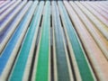 Abstract colored pencil green bars background in perspective Royalty Free Stock Photo