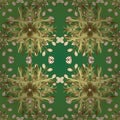 Damask seamless pattern repeating background Royalty Free Stock Photo