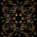 Golden element on a black and gray colors Royalty Free Stock Photo