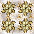 Ornamental medieval floral royal pattern