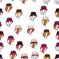 Seamless.Cupcake vector pattern