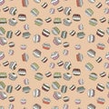 Endless pattern, beige, gray and white background