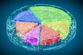 Abstract Colored Pie Chart, 3D Royalty Free Stock Photo