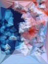 Abstract colored polygonal triangular mosaic background. 3d rendering Royalty Free Stock Photo