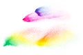 Abstract colored sand splash on white background Royalty Free Stock Photo