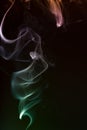 Abstract colored smoke on black