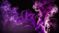 Abstract colored smoke on a dark background, smoky vape colored background generative AI