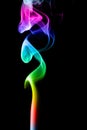 Abstract colored smoke isolated on a black. Royalty Free Stock Photo