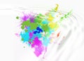 Abstract colored splotches