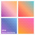 Abstract colored triangles backgrounds.