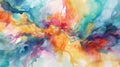 Abstract colored watercolor background