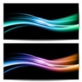 Abstract colored wave on background