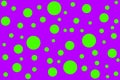 Abstract colorful acid colored wallpaper with circles. Decorative wallpaper of light green and pink color