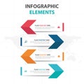 Abstract colorful arrow business Infographics elements, presentation template flat design vector illustration for web design Royalty Free Stock Photo