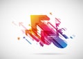 Abstract colorful arrows background wallpaper Royalty Free Stock Photo