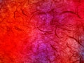 Abstract colorful autumn pink red Mulberry paper handmade ,with light bright water color valentines background ,texture Royalty Free Stock Photo