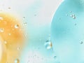 abstract colorful backdrop with oil drops on water surface. possible themes for the application - cosmetic advertising, space, fan Royalty Free Stock Photo